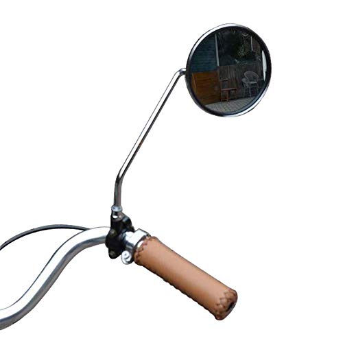 SENQI A Pair Vintage Bicycle Permanent Metal Mirror Side Mirror Stainless Steel Frame for The Retro Bike Parts