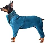 GZGLZDQ Hund Fleece Onesie, Hund Fleece-Pullover mit Beinen, verstellbare warme Hundemantel Jacken mit Kapuzen Rüde/Hündin Overalls für Corgi, geeignet für Welpen kleine mittlere große Hunde