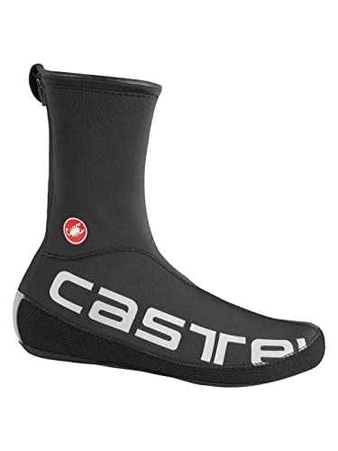 castelli Diluvio Ul Shoecover Unisex-Erwachsene Überschuhe Radsport Black/Silver Reflex, S/M