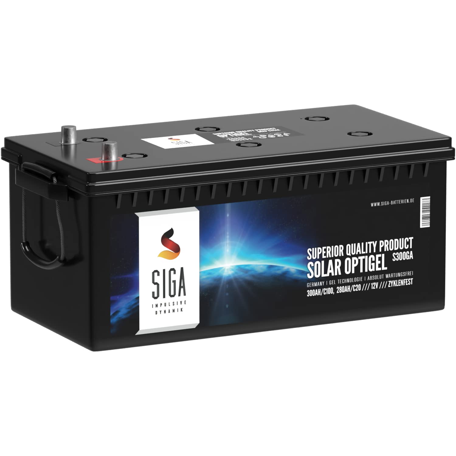 SIGA Blei-Akku 12V 300Ah Gel Akku ersetzt 280Ah Gel-Batterie Bootsbatterie Wohnmobil Batterie Solarbatterie Versorgerbatterie