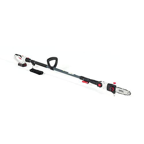 NAC Akku Hochentaster 18V, Schwertlänge 20cm, Arbeitsbereich 190-270 cm, Kettengeschwindigkeit 5,5 m/s, inkl. 1,5Ah Lithium-Ionen-Akku und Ladegerät 0,5A