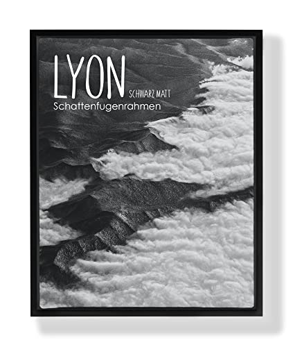 BIRAPA Lyon Schattenfugenrahmen 60x80 cm Schwarz Matt für Canvas Leinwand Keilrahmen