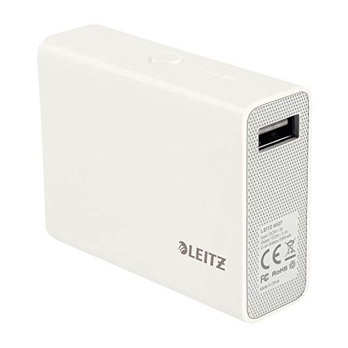 Leitz, Universal-Powerbank, 2 USB-Anschlüssen, 12000mAh, High-Speed, Complete, Weiß, 65280001