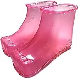 Fußbad Schuhe,massage Kunststoff Spa Schuhe,portable Fuß Eimer Stiefel Pediküre Detox Einweichen Fußbad Becken (Color : Pink)
