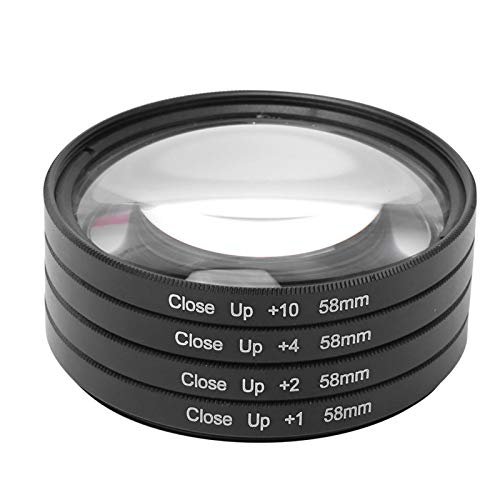 Objektivfilter-Kit Optisches Glasmakro Nahaufnahme +1 +2 +4 +10 Objektivfilter-Kit 58 mm für Canon/Nikon/Sony-Kameras