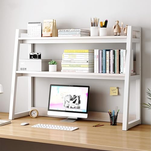 Verstellbares Schreibtisch-Bücherregal Mit 2 Ebenen - Desktop Display-Regal, Leiter-Desktop-Bücherregal Für Computertisch, Multifunktionales, Freistehendes Aufbewahrungsregal ( Color : C , Size : 75CM