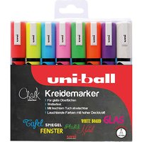 Uni-Ball 186208 - Chalk Marker PWE-5M, Rundspitze, 8er Set, 1.8-2.5 mm