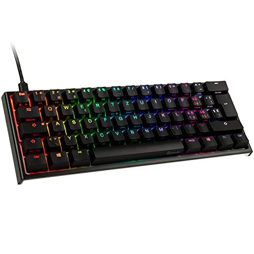 Ducky ONE 2 Mini Gaming-Tastatur - MX-Blue - RGB-LED - CH-Layout - schwarz