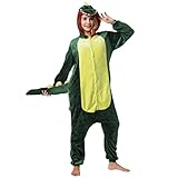 Katara 1744 - Krokodil Kostüm-Anzug Onesie/Jumpsuit Einteiler Body für Erwachsene Damen Herren als Pyjama oder Schlafanzug Unisex - viele Verschiedene Tiere