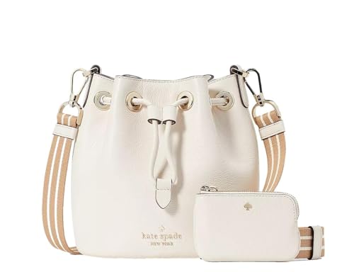 Kate Spade New York Rosie Mini-Eimertasche aus genarbtem Leder für Damen, pargament