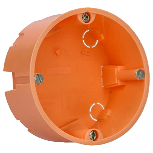 Voxura Hohlwanddose Gerätedose Schalterdose Abzweigdose Orange Unterputz UP HW Ø 68mm 35mm Tiefe flach 100 Stück
