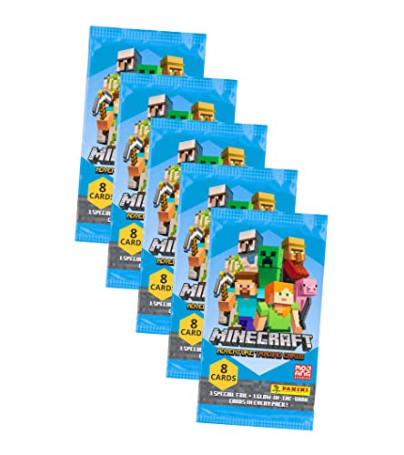 Panini Minecraft Trading Cards - Sammelkarten Adventure Serie 1 - Karten Auswahl (5 Booster)