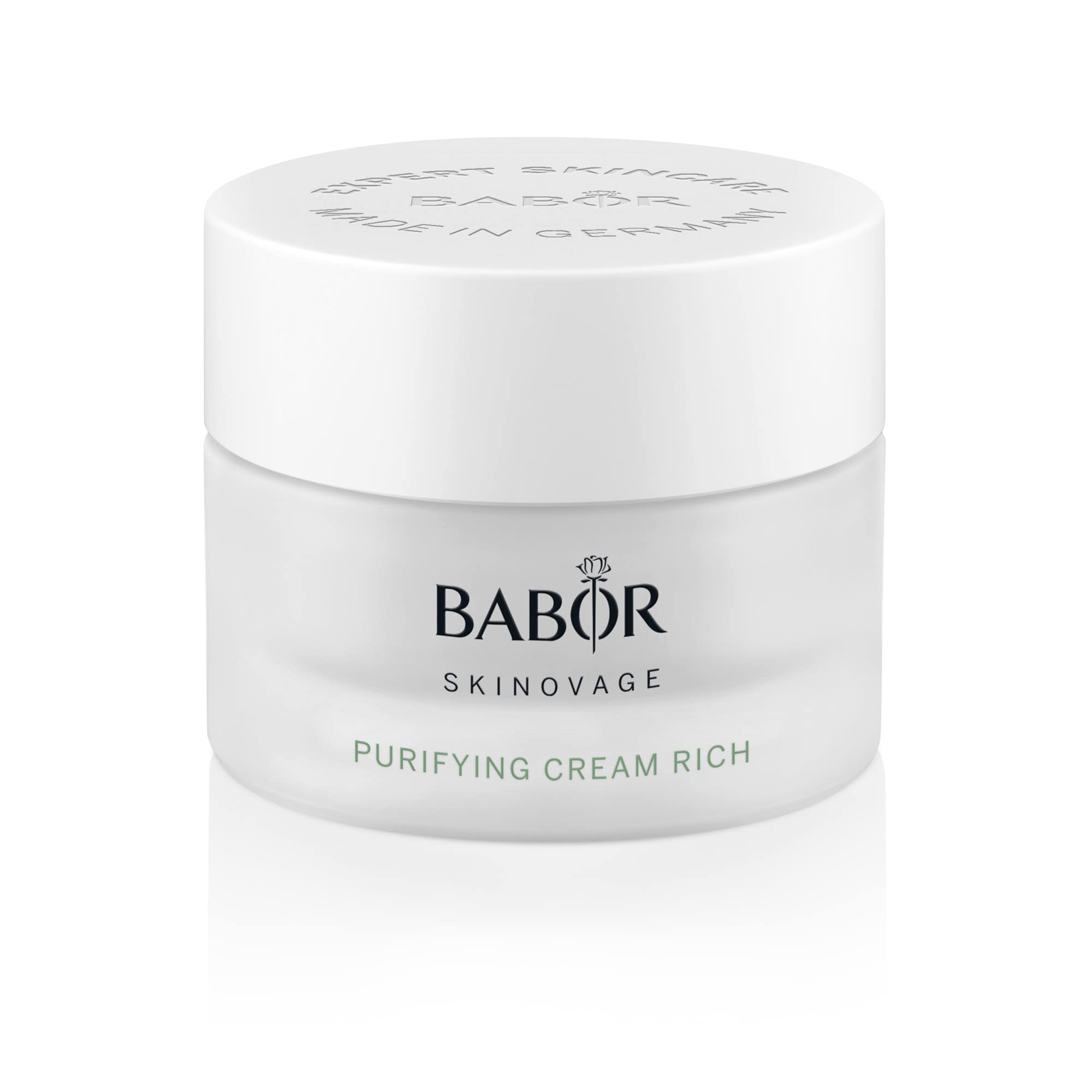 BABOR SKINOVAGE Purifying Cream rich, Reichhaltige Gesichtscreme für unreine Haut, Klärende und porenverfeinernde Gesichtspflege, Vegan, 50 ml