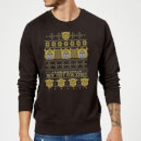 Bumblebee Classic Ugly Knit Christmas Sweatshirt - Black - XL - Schwarz