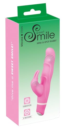 Sweet Smile G-Bunny - softer 2-Motoren-Vibrator für Frauen und Paare, leiser G-Punkt- und Klitorisstimulator, Toy mit 7 Vibrationsmodi, intensive Stimulation, rosa