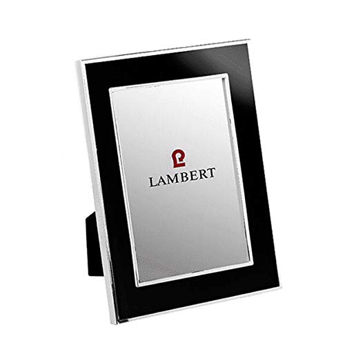 Lambert - Fotorahmen, Rahmen, Bilderrahmen - Portland - Emaille - Versilbert - Schwarz - Maße Foto (BxH): 10 x 15 cm