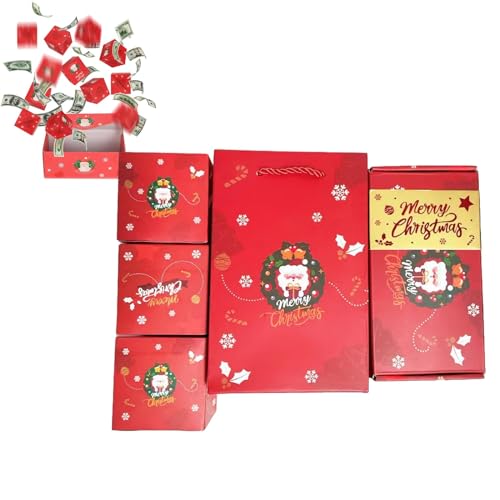 Überraschungsbox, Überraschungsgeschenkbox-Set, Pop-up-Spardose für Geldgeschenke, Weihnachts-Geldgeschenkbox, explosive Geschenkbox