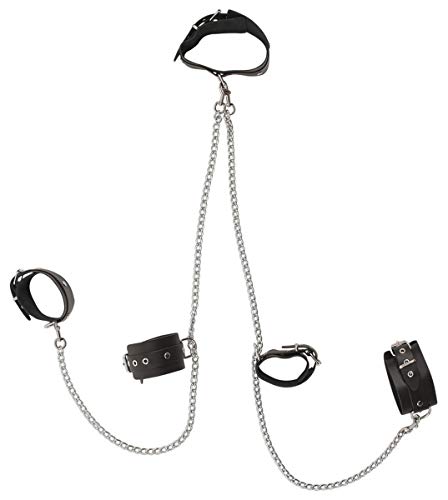 Zado Bondage Harness mit Kragen und Manschetten, 1044 g