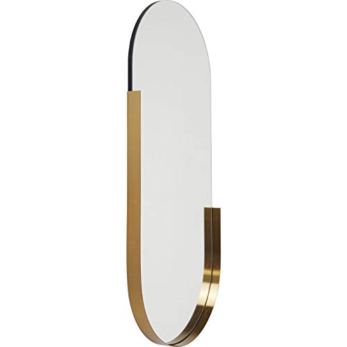 Kare Design Spiegel Hipster Oval 114x50cm, Wandspiegel gold, Dekospiegel, Schminkspiegel gold, (H/B/T) 114,4x50,2x5cm