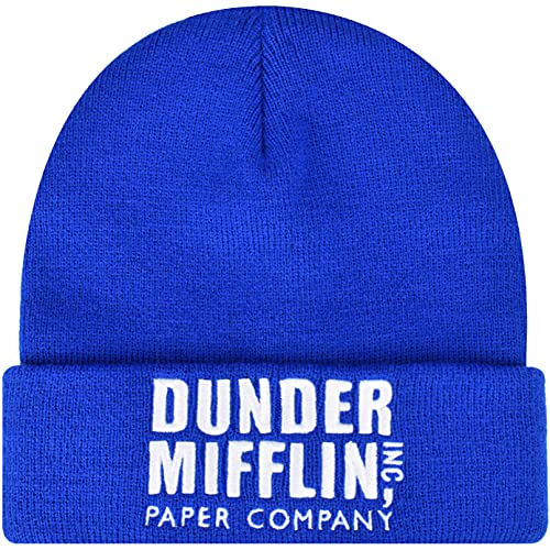 The Office Dunder Mifflin Paper Company Strickmütze mit Bündchen, Blau