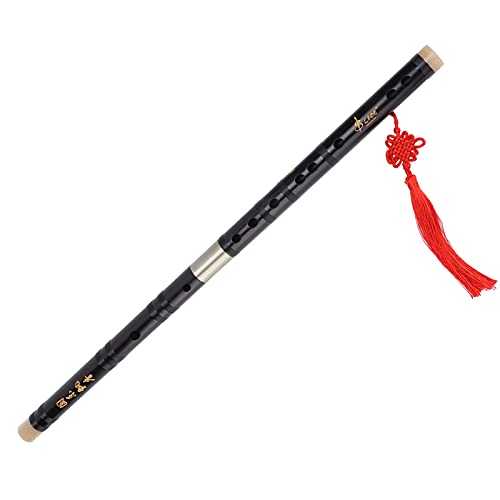 Bambusflöte,Traditionelles Chinesisches Musikinstrument Vertikale Bambusflöte, Anfänger-Einführungsmusikinstrumente mit Aufbewahrungsbox (D-Taste/TASTE F)(D-Taste)