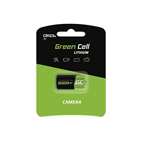 Green Cell Lithium Batterien CR123A (CR17345, 5018LC) 3 Volt für Digitalkameras, Camcorder, Alarmanlagen, Sicherheitstechnik, Rauchmelder, Taschenlampen, etc.