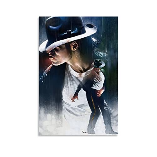 XXJDSK Leinwand Bilder Michael Jackson King of Pop Bilddruck Moderne Familienzimmer Dekor Poster 60x90cm Kein Rahmen