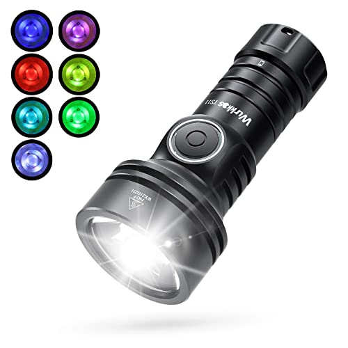 Wurkkos TS11 Mini Taschenlampe LED, 2000 Lumen Klein Taschenlampen SFT40 Led mit RGB Auxiliary,Max Throw 616M Outdoor Taschenlampe USB-C Wiederaufladbar 18350 mit TIR-Objektiv, BLF Anduril 2.0 UI