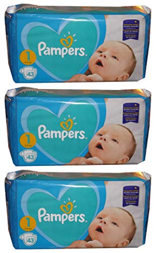 344 (8x43) Pampers Windeln New Baby DRY Gr. 1.(2-5 KG) (Gewicht: 2-5KG) NEWBORN (8 x 43 Windeln)