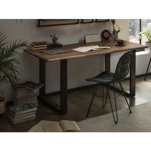 SIT Tisch, HxT: 77 x 80 cm, Holz - braun | schwarz 2