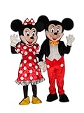 Mickey Maus und Minnie Maus, Halloween, Erwachsene, Maskottchen-Kostüm Cosplay (Mickey Mouse und Minnie Maus)