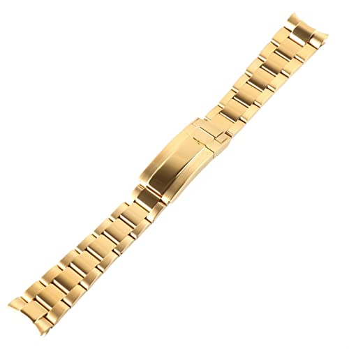 FXJHZH Edelstahl-Armband für Rolex-Armband Sub Case Cinghia matt gebürstetes Armband Sangle Gurt Uhrenzubehör Teile Correa Glide Lock 20 mm