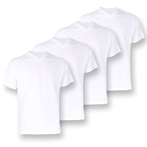 Götzburg Basic Line V-Neck Shirt White 4er Pack - XL