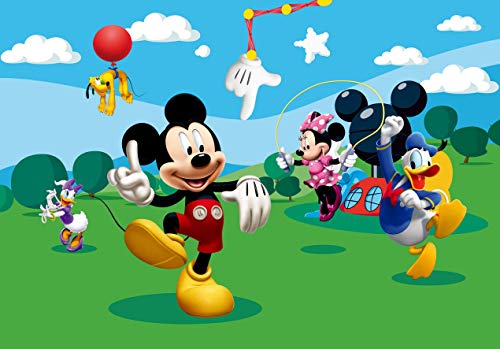 AG Design FTD 0253 Disney Mickey Mouse, Papier Fototapete - 360x254 cm - 4 teile, Papier, multicolor, 0,1 x 360 x 254 cm
