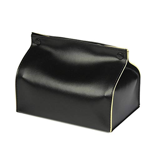 ZXGQF Tissue Box Soft Pu Papierhandtuchhalter Für Zuhause BüroAuto Dekoration Tissue Box Holder, Schwarz