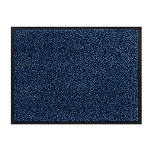 Panorama24 Premium Fußmatte/Sauberlaufmatte für Eingangsbereiche 90x150, Farbe: blau - Schmutzfangmatte in 6 Größen als Türvorleger innen und außen