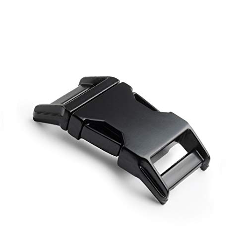 Ganzoo Metall-Klickverschluss Alumaxx, Set aus 8 Stück, 3/4" / Klippverschluss/Steckschließer/Steckverschluss für Paracord-Armbänder, Hundehalsbänder, Rucksack, Farbe: schwarz matt
