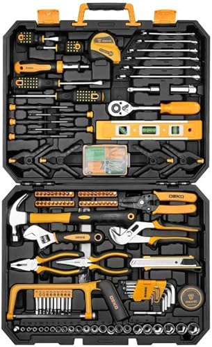 DEKO 228-teilig Premium Universal Werkzeugkoffer - und Haushalts-Werkzeugsets