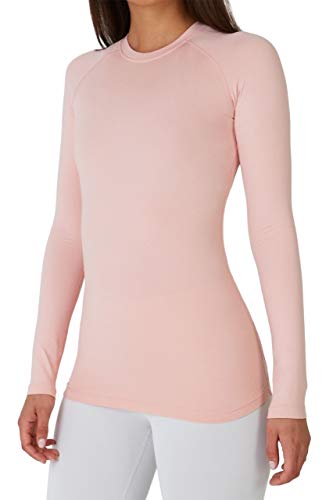 TCA SuperThermal Baselayer Damen Laufshirt/Funktionsshirt - Langarm - Pink Silver (Rosa), L