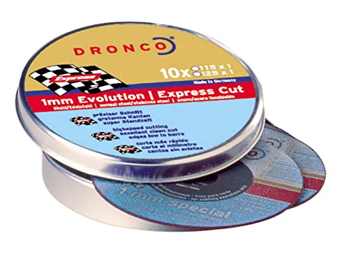 DRONCO AS60V-125PACK - Pack de Discos de corte metal AS 60 V Evolution Espress, 125 x 1,0 mm (lata de 10 uds.)