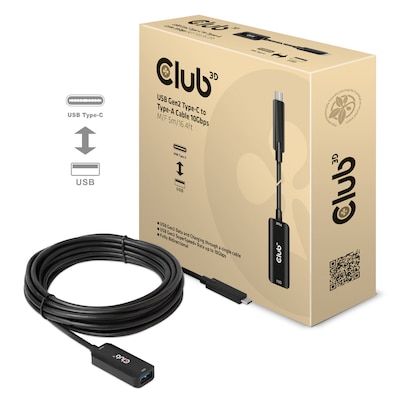 Club 3D USB Gen2 Typ-C auf Typ-A Kabel 10Gbps St./B. 5m