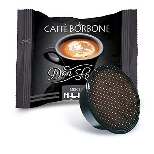 Kaffeepads / Kapseln Borbone Don Carlo, passend für Kaffeemaschinen Lavazza A Modo Mio, rot, blau, schwarz, gold, dek 400 NERA