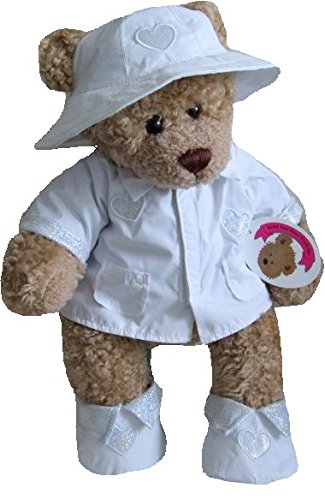 Build Your Bears Wardrobe Teddy Bear Clothes fits Build a Bear Teddies teddy Raincoat (White)