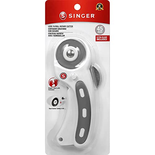 SINGER Modern Maker Lock 'N Roll Rotary Cutter 45mm-With Extra Blade