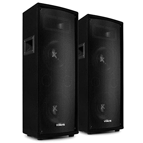 Lautsprecherset - Vonyx 28"" Lautsprecherset mit 2x SL28 Lautsprechern 800 Watt (1600 Watt gesamt) für größere Partys im oder ums Haus oder für den DJ.
