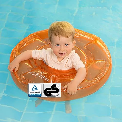 MABYEN Baby & Kids Schwimmring | TÜV geprüft und Zertifiziert - Kinder Schwimmhilfe mit höhenvestellbarem Sitz - ab 6 Monaten geeignet - fördert die motorischen Fähigkeiten