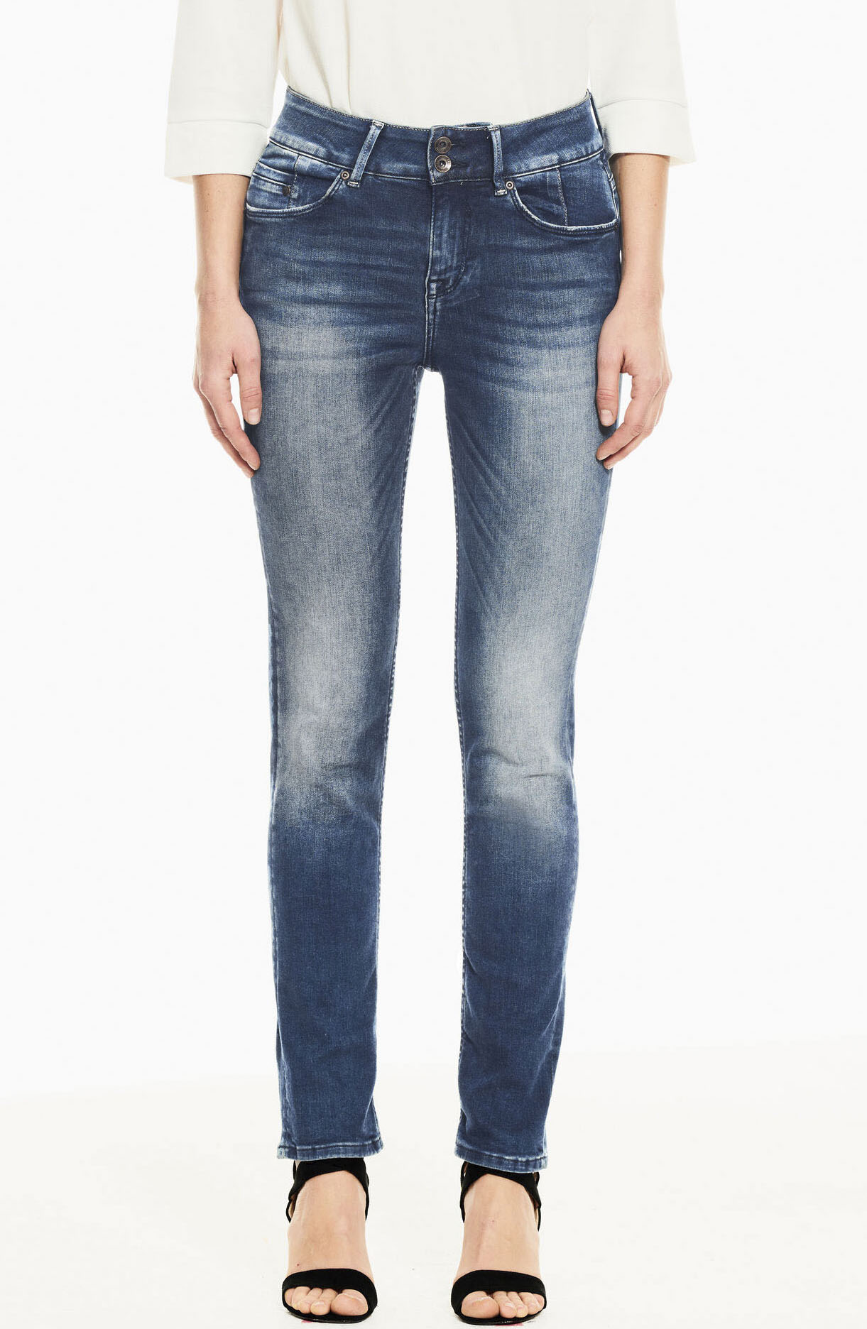 Garcia Damen Caro Slim Jeans, Blau (Medium Used 2451), 42 (Herstellergröße: 32)