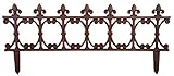 Esschert Design Beetzaun, Zierzaun, breit, aus rötlichem Gusseisen, ca. 82 cm x 36 cm