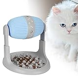 Junlucki Pet Slow Feeder, ABS Multifunktional einstellbare Multifunktion mit Futterrolle Slow Dog Bowl, für Katzenhund(Blue)