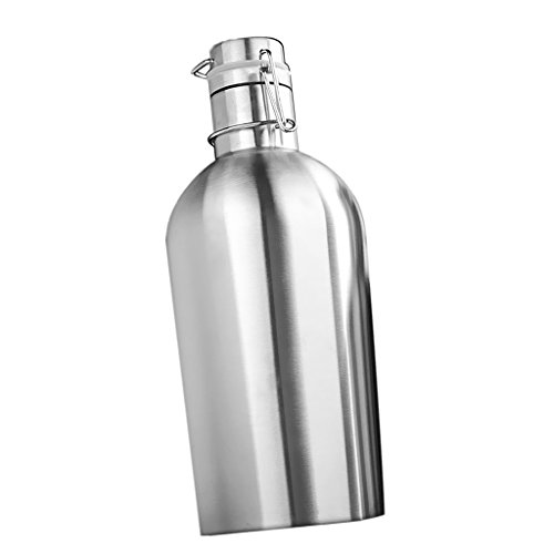 Sharplace Schwingen Top Thermosflasche Flachmann Trinkflasche Edelstahl Wasserflasche - Silber, 2L